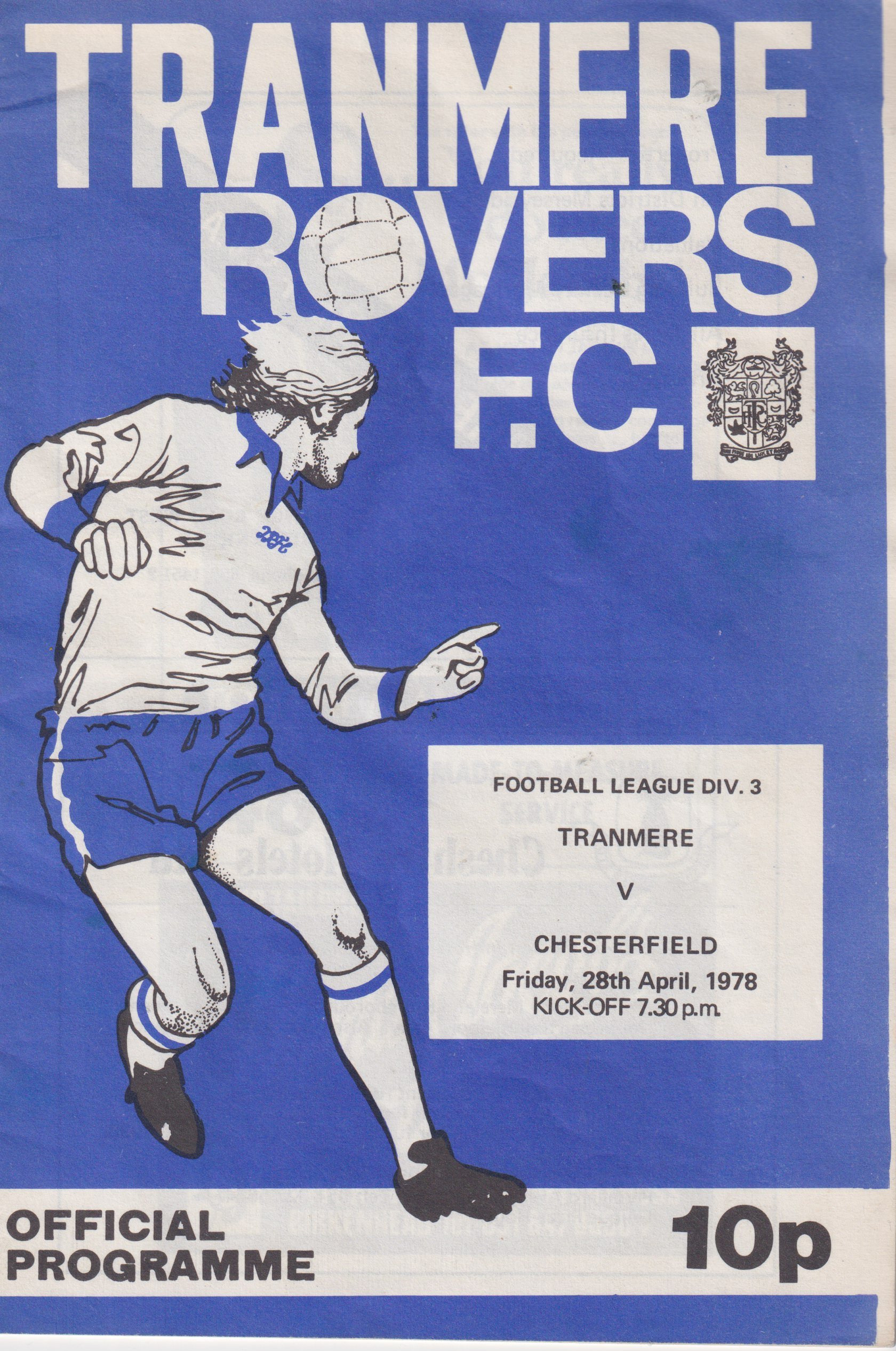 Tranmere Rovers v Chesterfield match programme